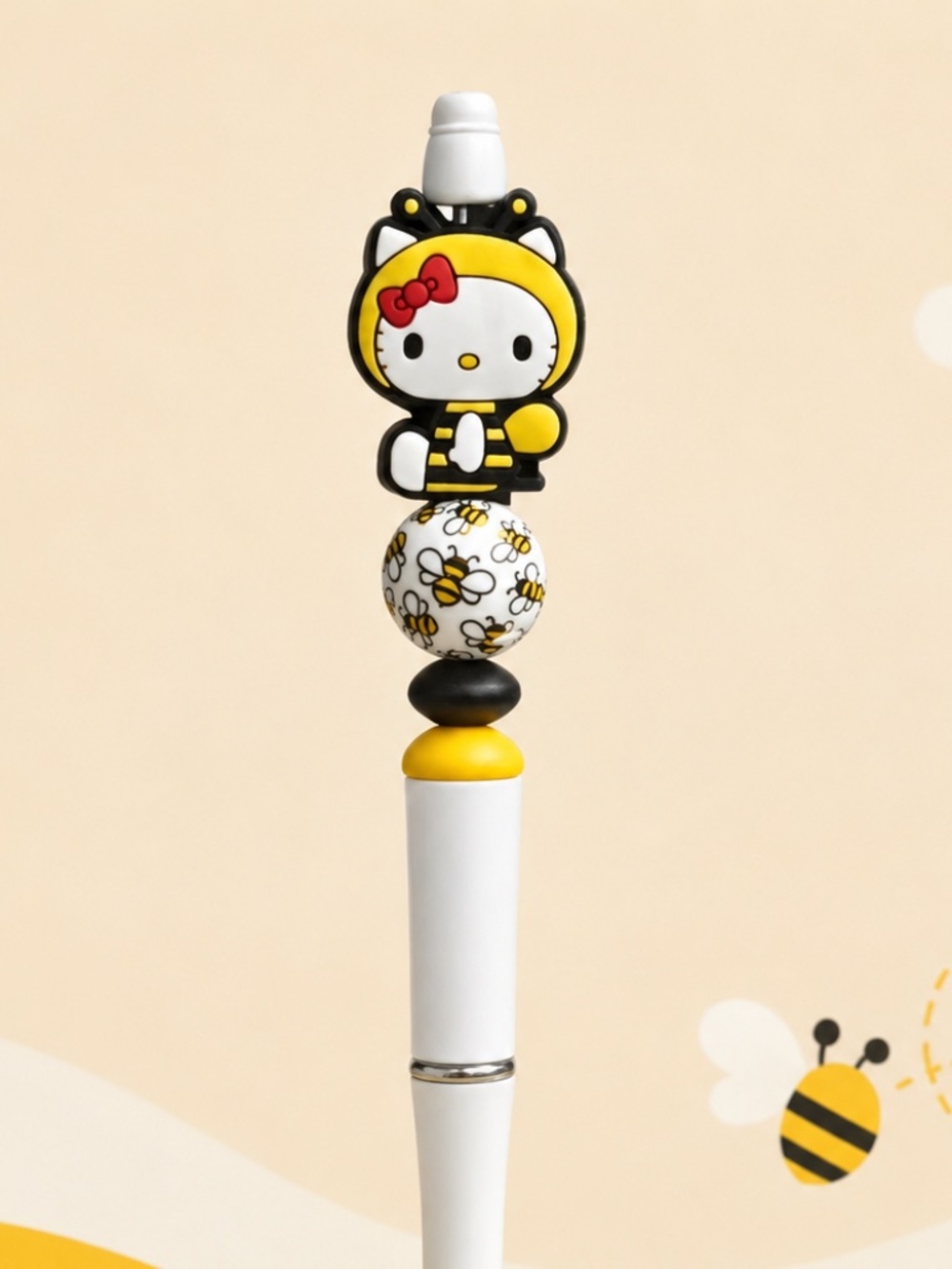 Bee Kitty Decorative Beaded Pen - Picture 2 of 2